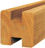 Grenen gleufpaal 9 x 9