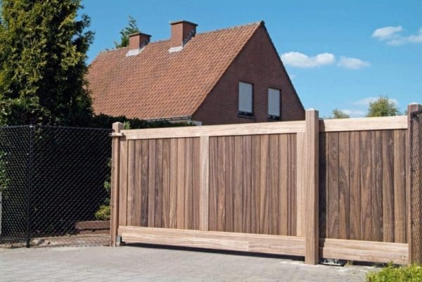Deluxe schuifpoort verticaal - Padoek