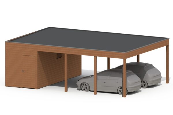 Aanbouwcarport Modern Drukgeïmpregneerd Grenen - Afbeelding 3