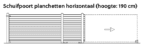 Schuifpoort Planchetten horizontaal - Padoek zwevend
