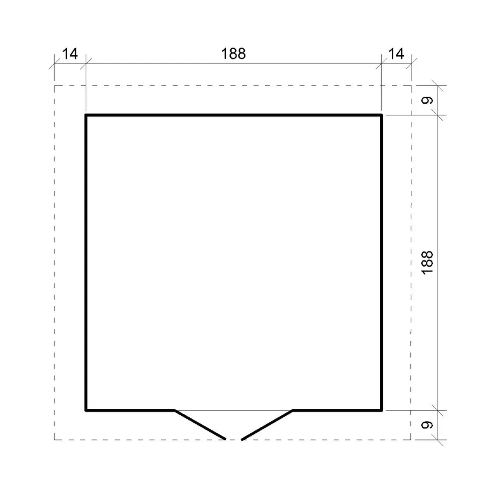 Tuinhuis M343 – 200 x 200 cm – 4 m2 - Afbeelding 6