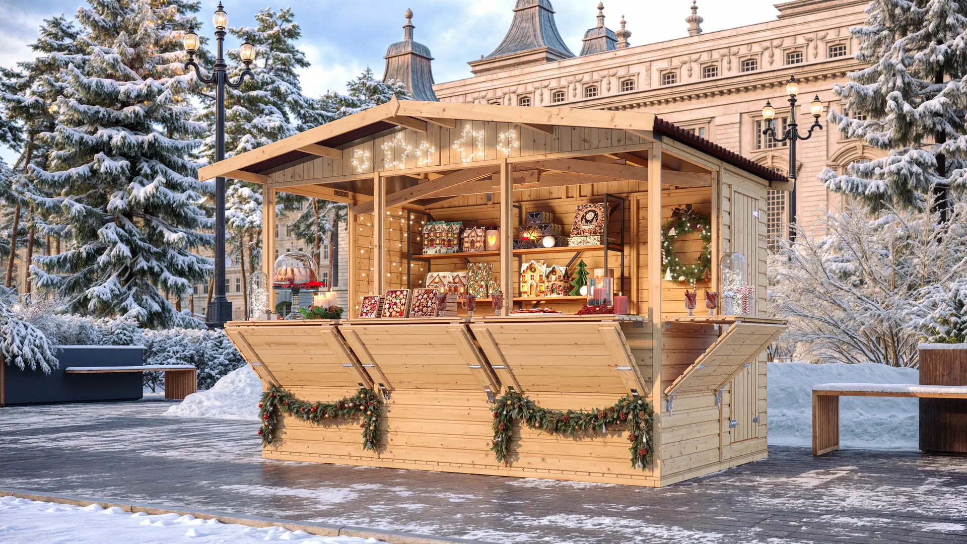 Kiosk of buitenbar M150B – 303 x 199 cm – 6 m2 - Afbeelding 2