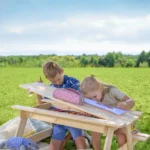 Houten Kindertafel met Zandbak M010