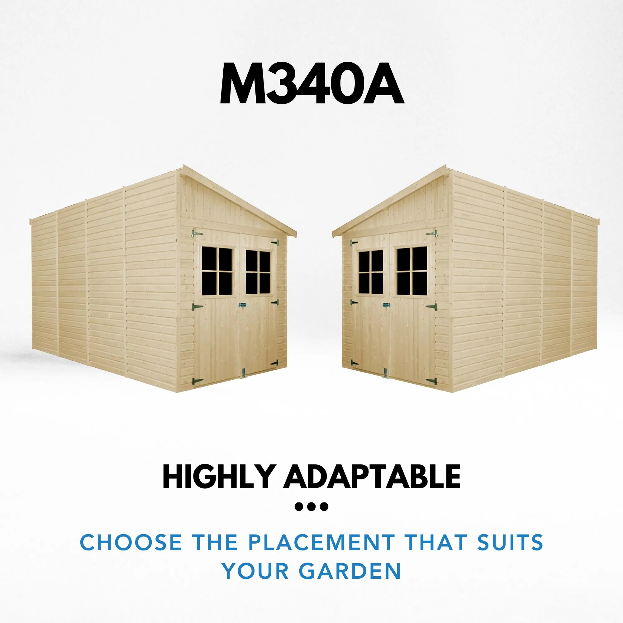 Tuinhuis M340A – 205 x 395 cm – 8 m2 - Afbeelding 5