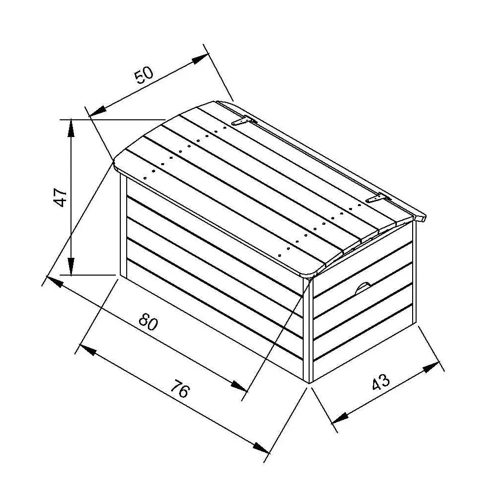 Houten speelgoedkist M034 - Afbeelding 6