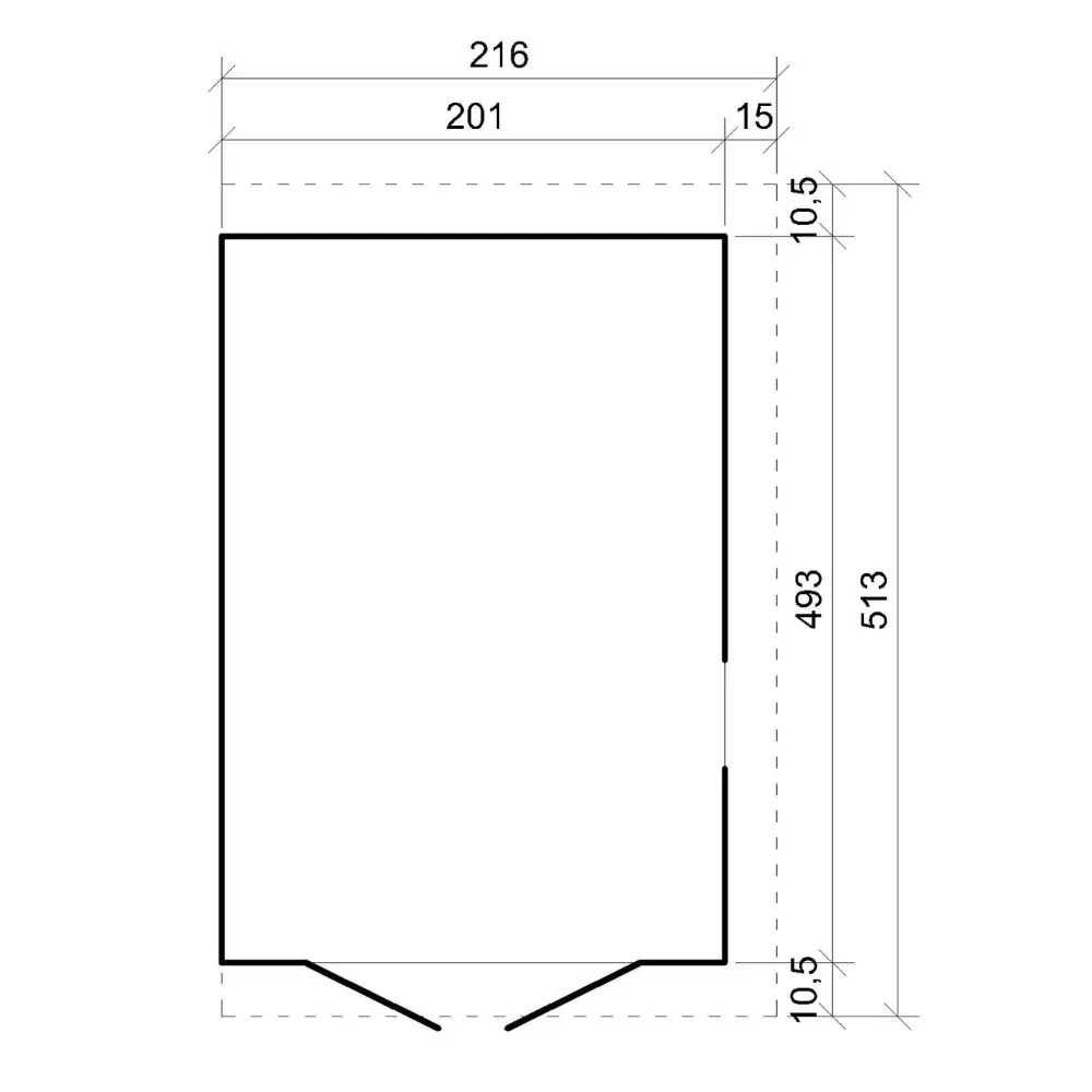 Tuinhuis M341 – 201 x 493 cm – 10 m2 - Afbeelding 7