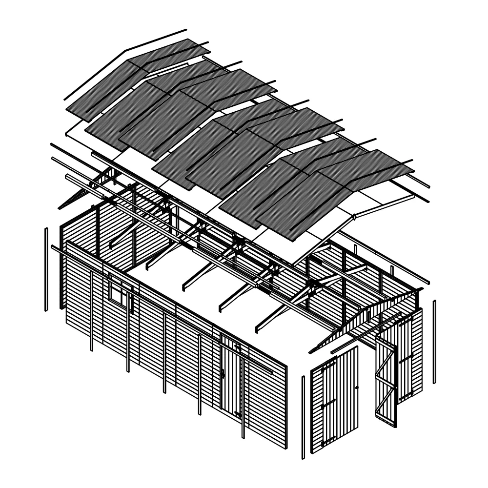 Houten garage M102 – 591 x 303 cm – 18 m2 - Afbeelding 6