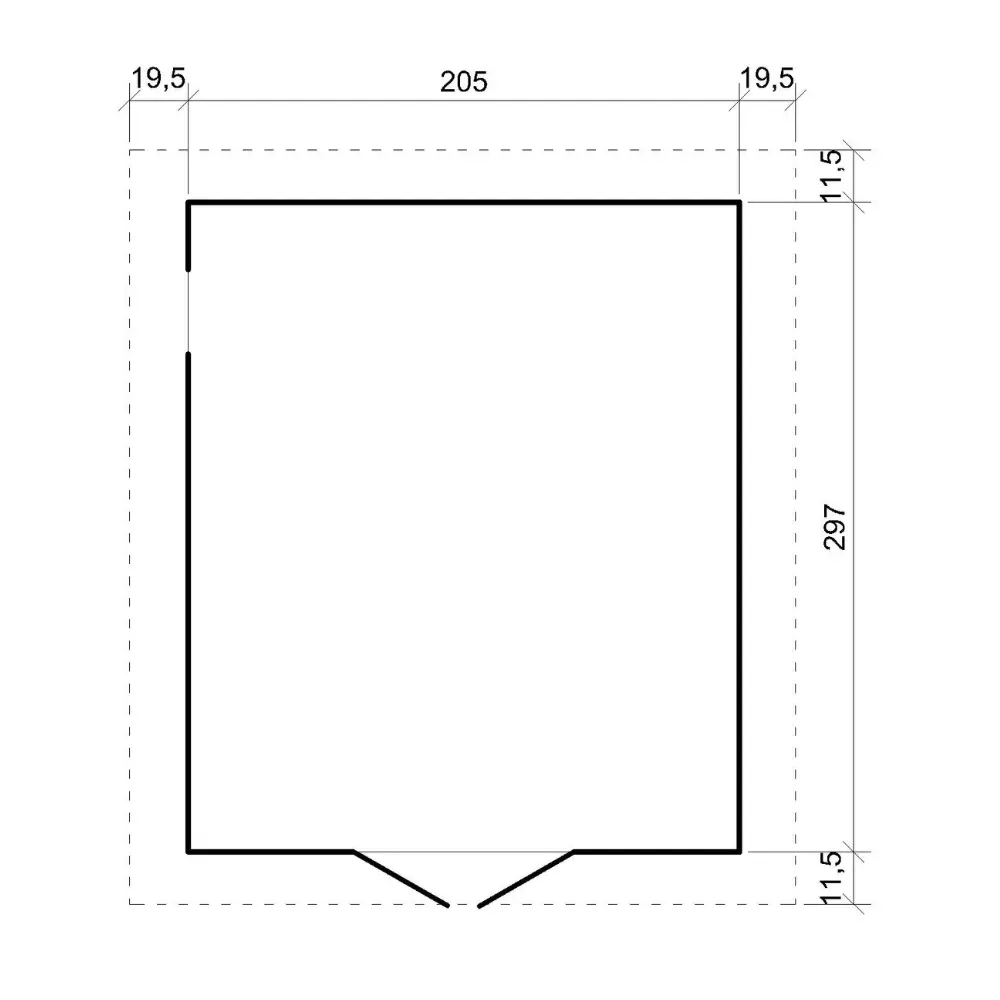 Houten garage M105 – 297 x 205 cm – 6 m2 - Afbeelding 6