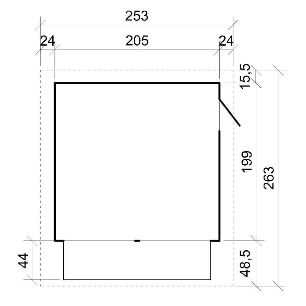 Kiosk of buitenbar M149 - 205 x 199 cm – 4 m2 - Afbeelding 6