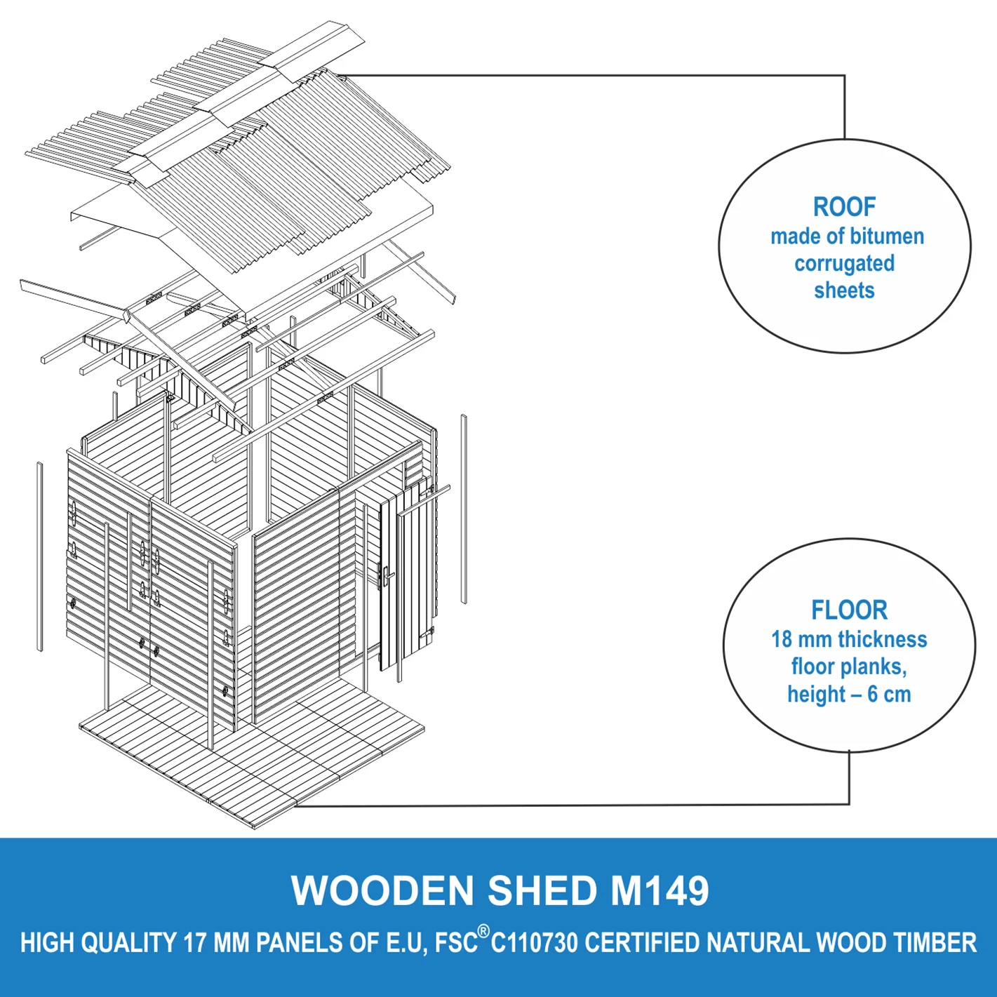 Kiosk of buitenbar M149 - 205 x 199 cm – 4 m2 - Afbeelding 7