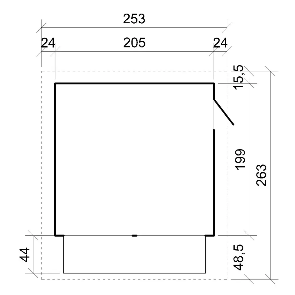 Kiosk of buitenbar M149Z - 205 x 199 cm – 4 m2 - Afbeelding 7