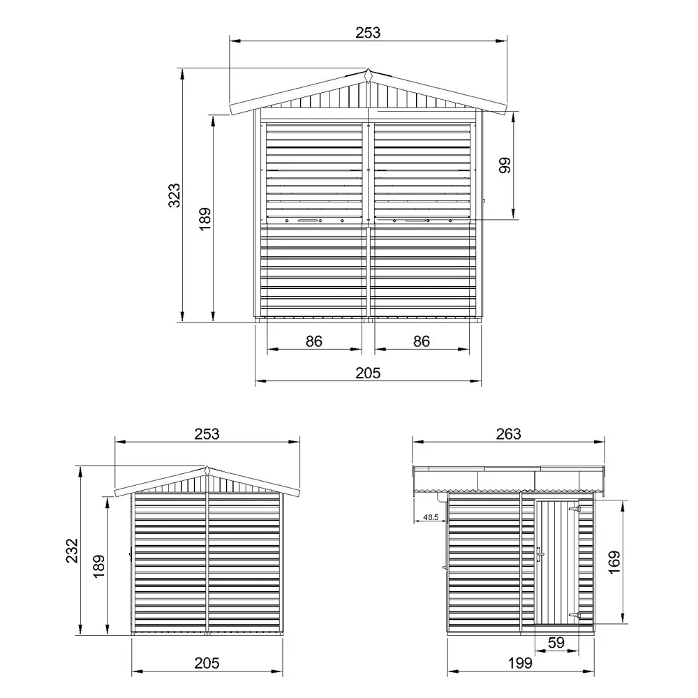 Kiosk of buitenbar M149Z - 205 x 199 cm – 4 m2 - Afbeelding 6