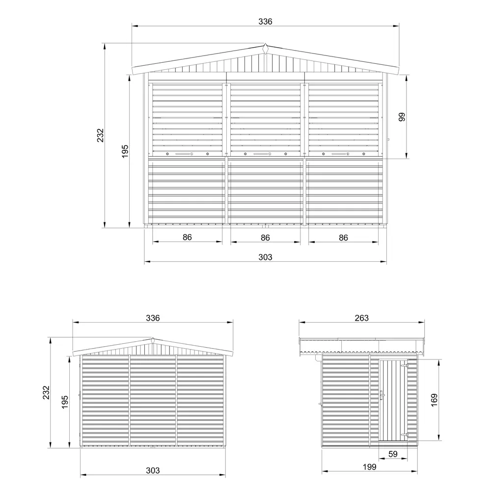 Kiosk of buitenbar M150AZ - 303 x 199 cm – 6 m2 - Afbeelding 6
