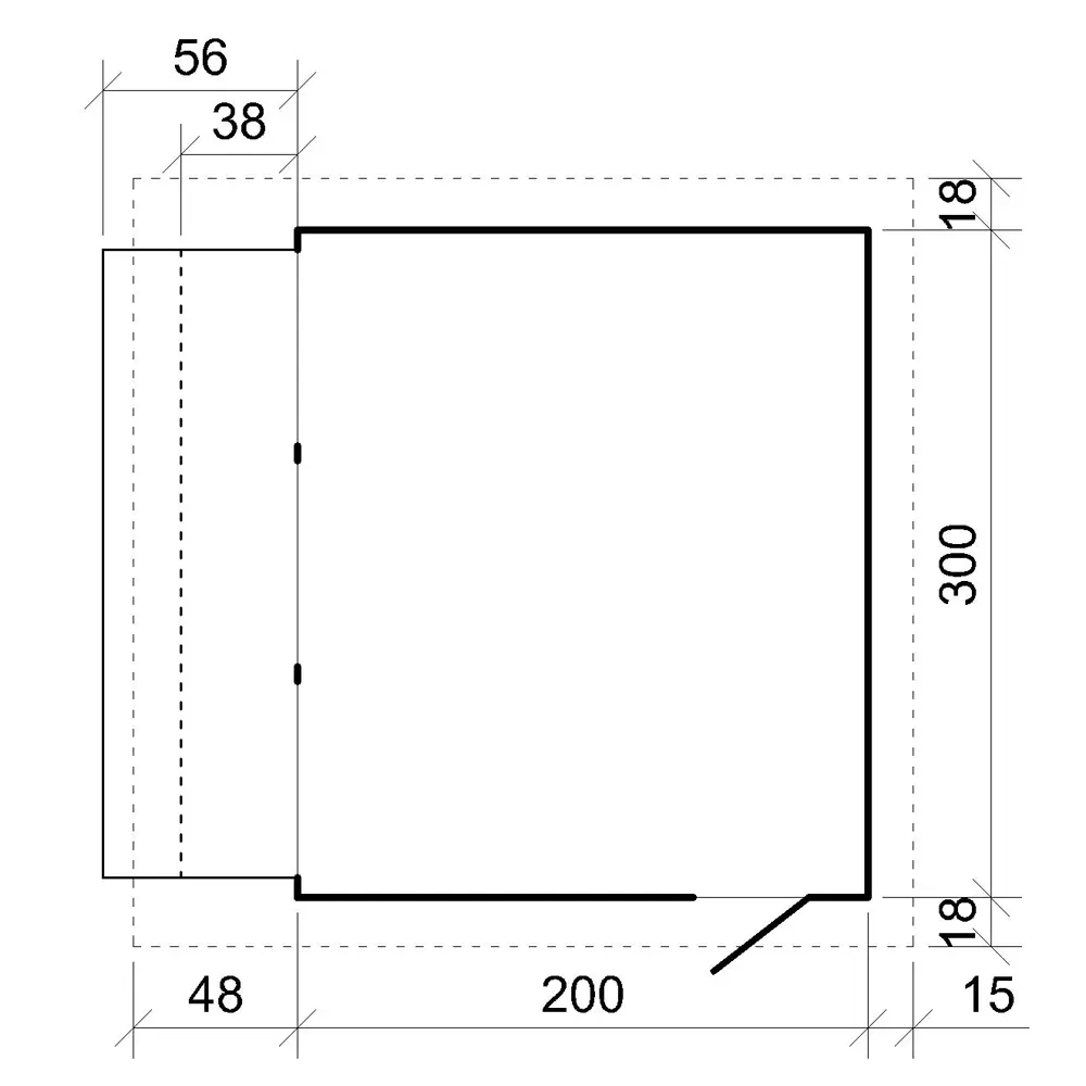 Kiosk of buitenbar M150AZ - 303 x 199 cm – 6 m2 - Afbeelding 7