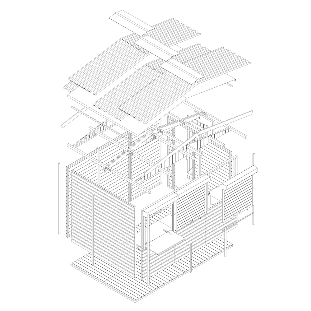 Kiosk of buitenbar M150AZ - 303 x 199 cm – 6 m2 - Afbeelding 8