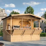 houten kiosk m150b