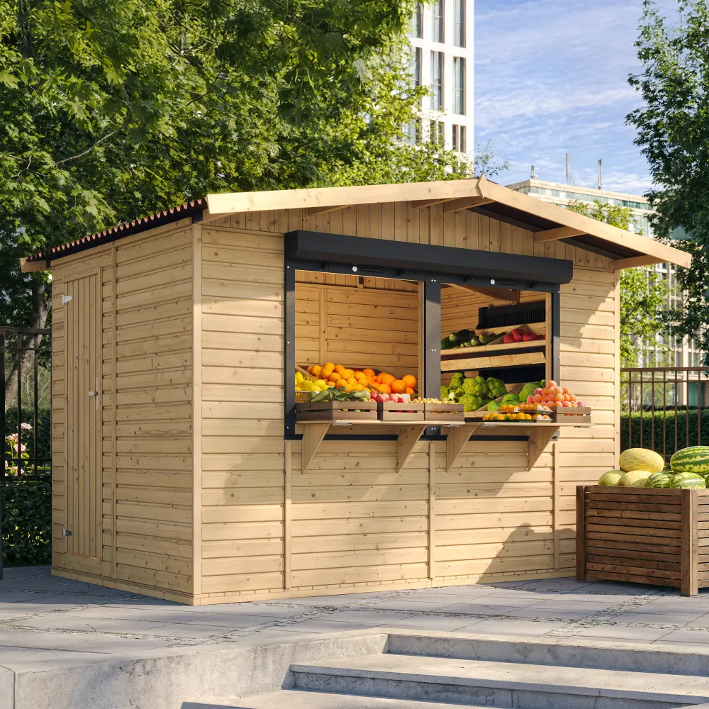 houten kiosk m150z