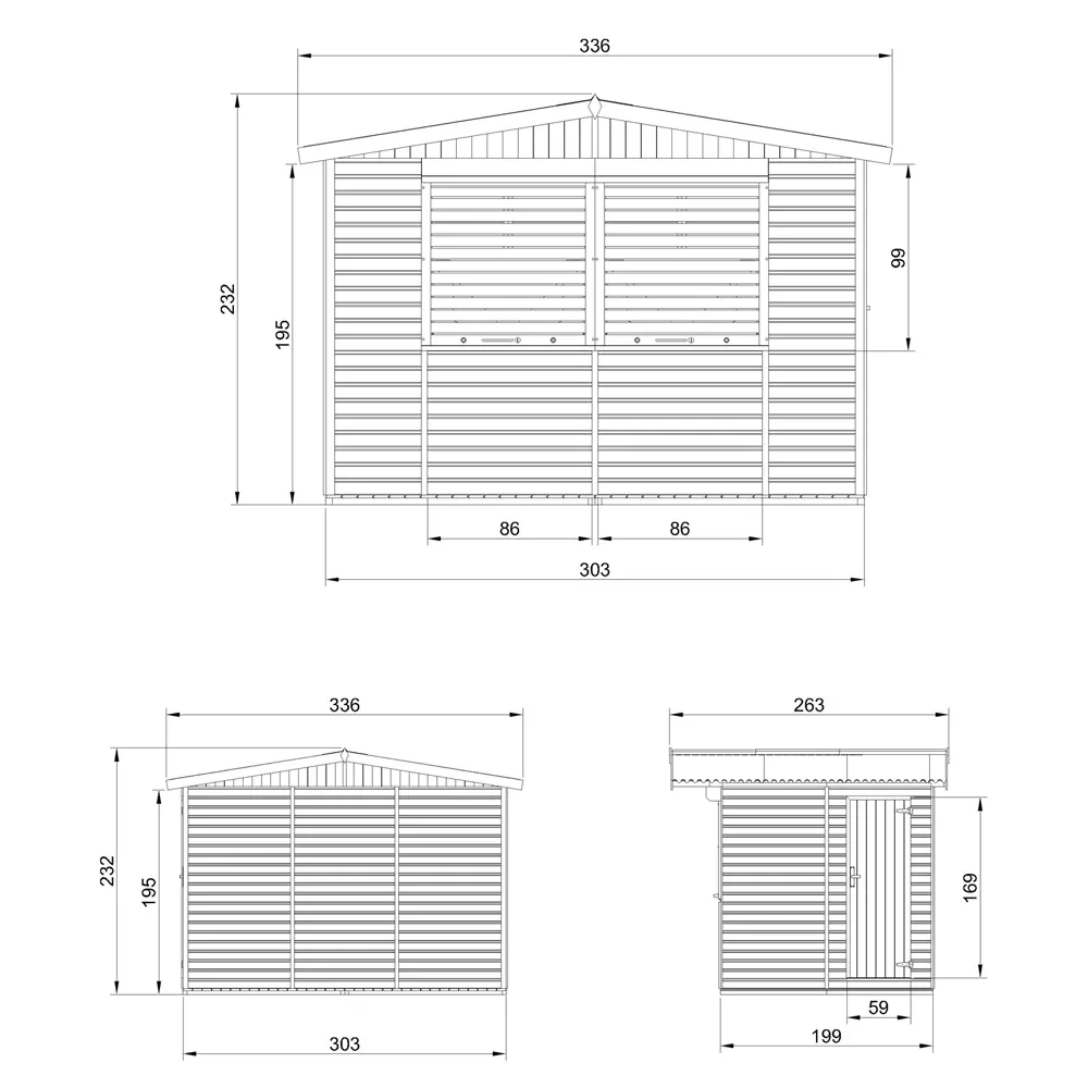 Kiosk of buitenbar M150Z - 303 x 199 cm – 6 m2 - Afbeelding 6