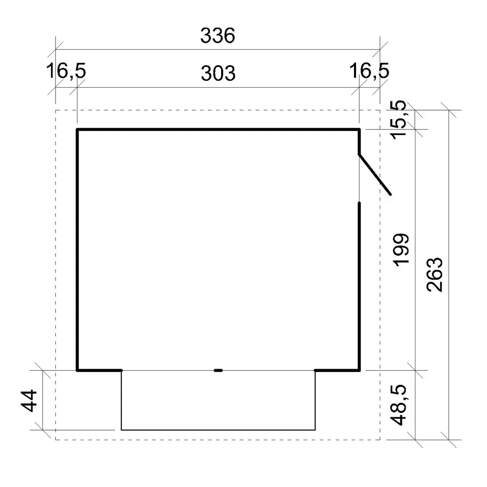 Kiosk of buitenbar M150Z - 303 x 199 cm – 6 m2 - Afbeelding 7