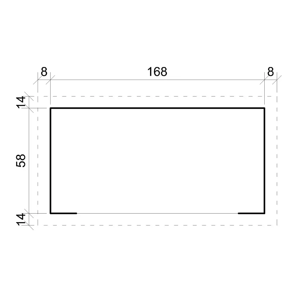 Houtopslag voor brandhout M201 - 168 x 70cm - 1,75m3 - Afbeelding 7