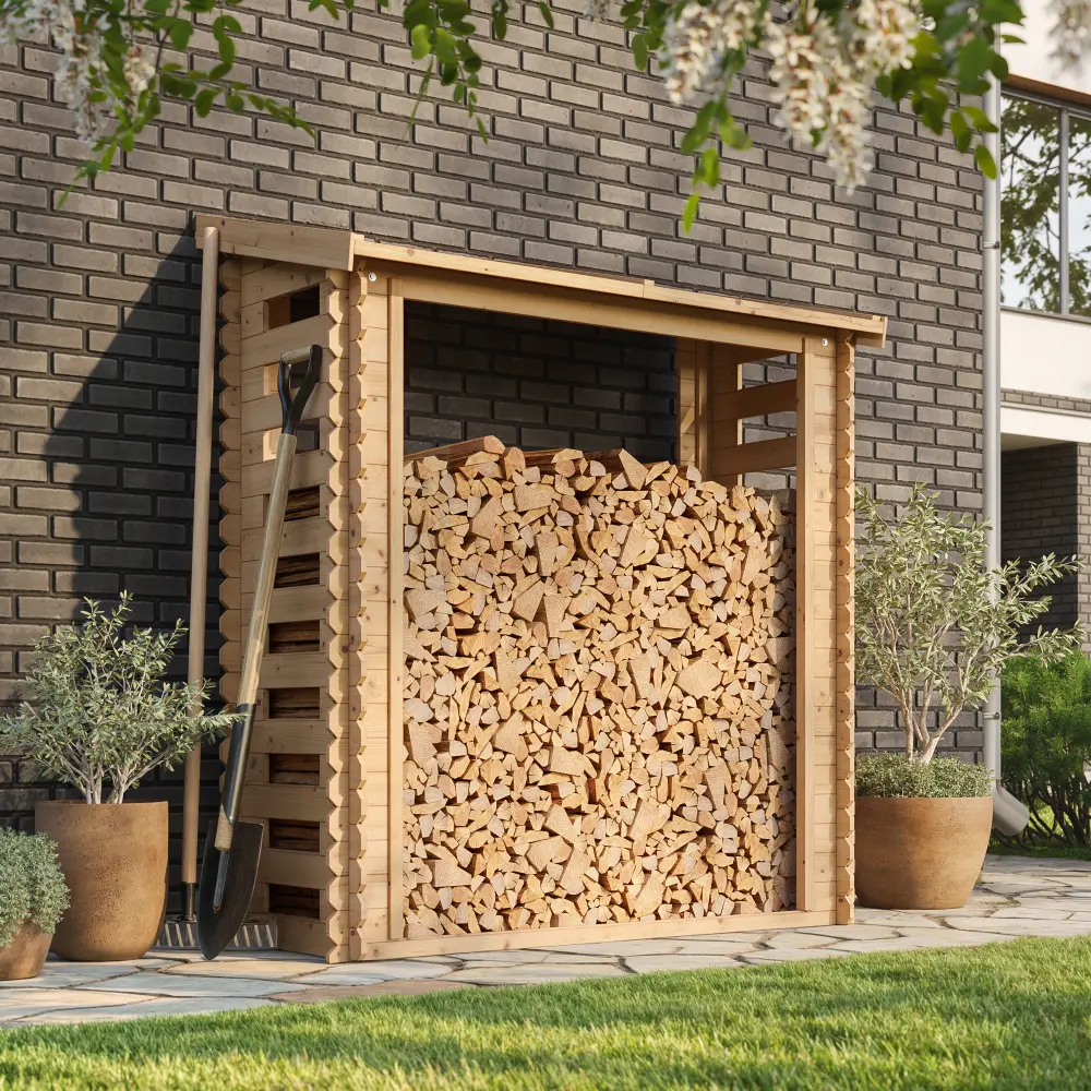 houtopslag voor brandhout m201