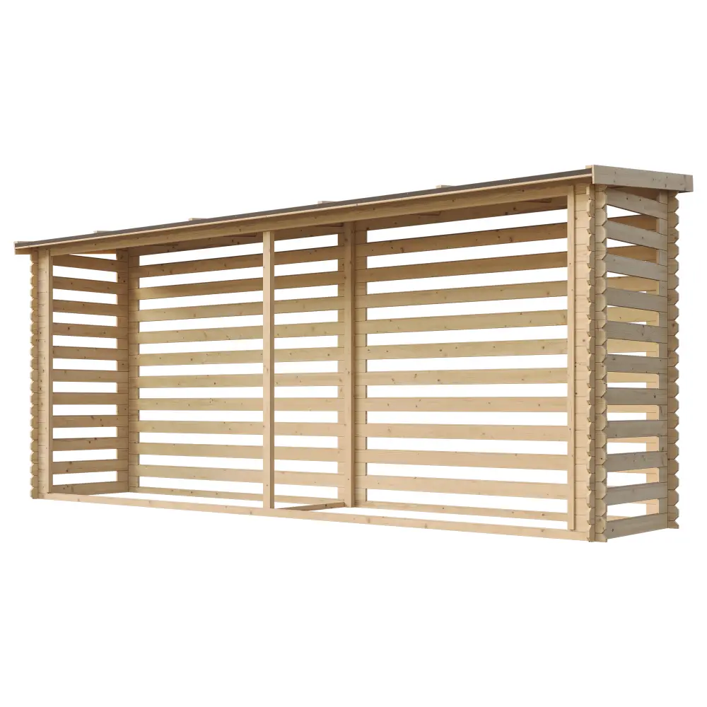 Houtopslag voor brandhout M203 - 456 x 100cm - 7m3 - Afbeelding 2