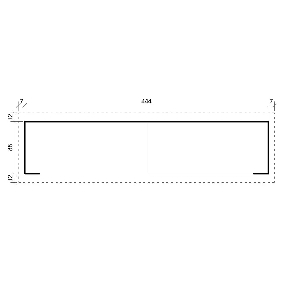 Houtopslag voor brandhout M203 - 456 x 100cm - 7m3 - Afbeelding 6