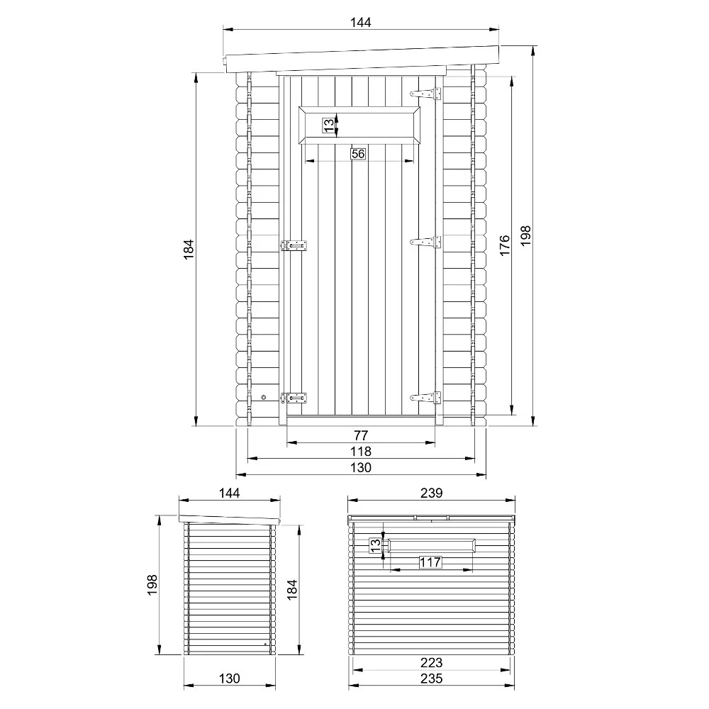 Tuinhuis M306A – 130 x 235 cm – 3 m2 - Afbeelding 6