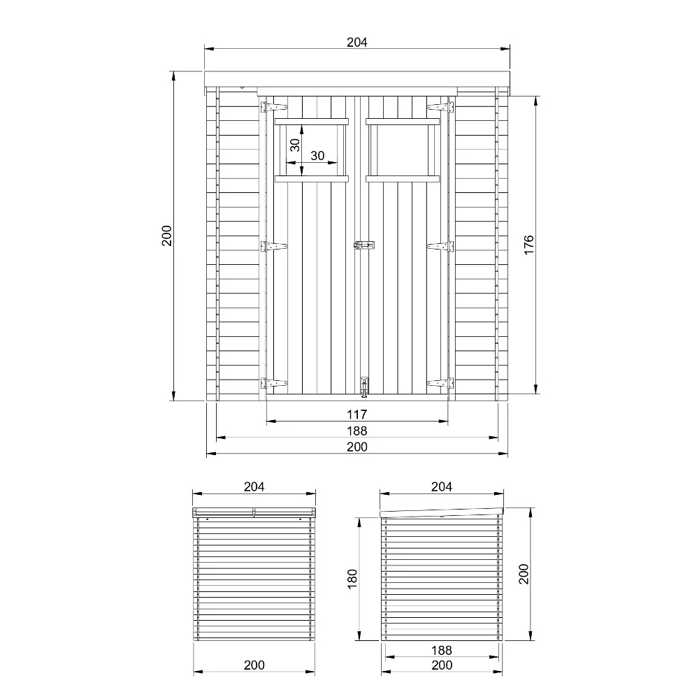 Tuinhuis M309 – 200 x 200 cm – 4 m2 - Afbeelding 6