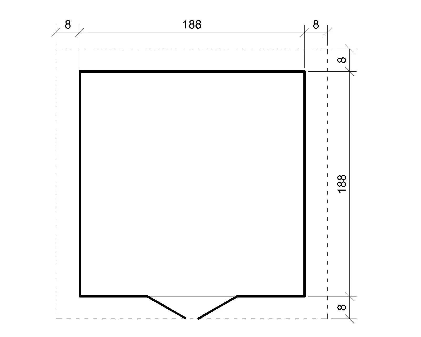 Tuinhuis M309C – 200 x 200 cm – 4 m2 - Afbeelding 6