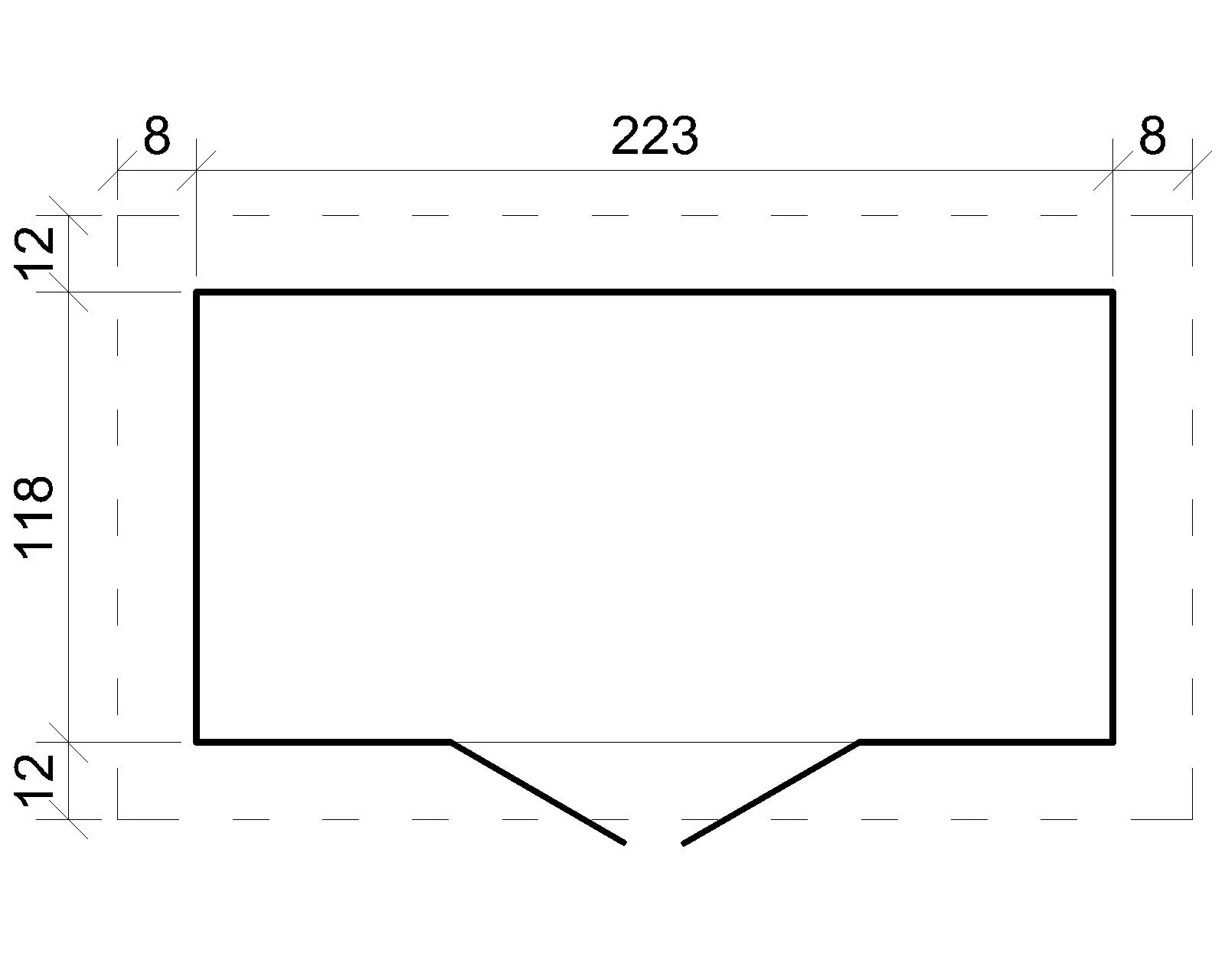 Tuinhuis M310C – 235 x 130 cm – 3 m2 - Afbeelding 2