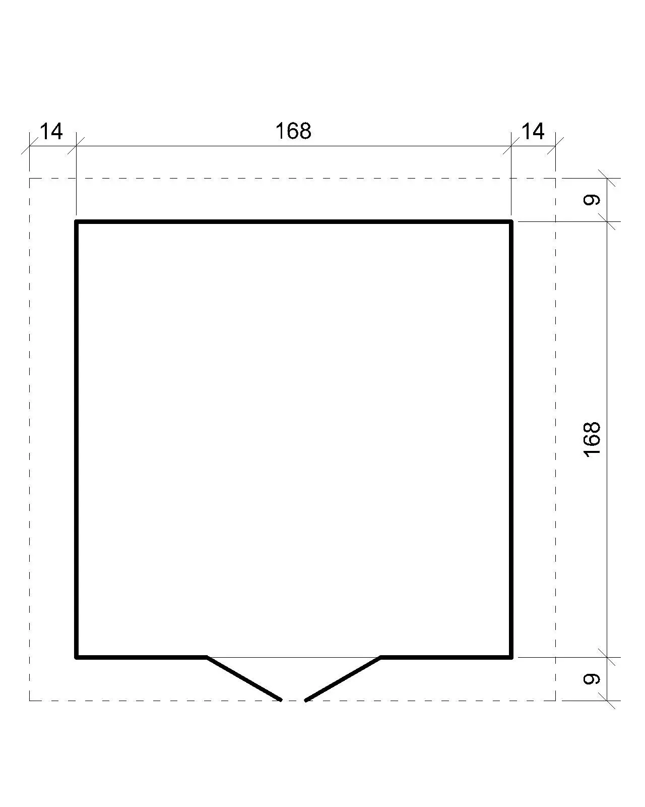 Tuinhuis M320 – 180 x 180 cm – 3 m2 - Afbeelding 3