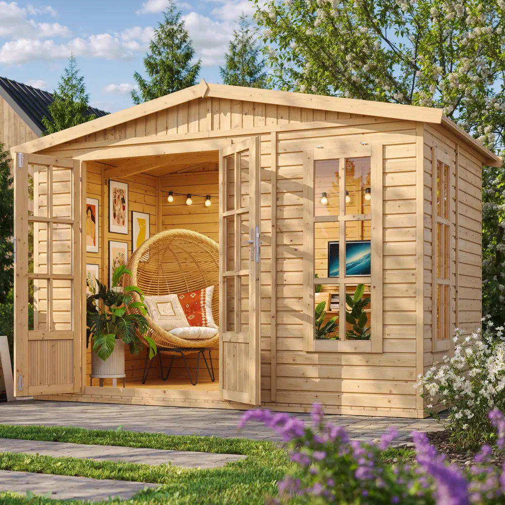 houten tuinkantoor m334fb