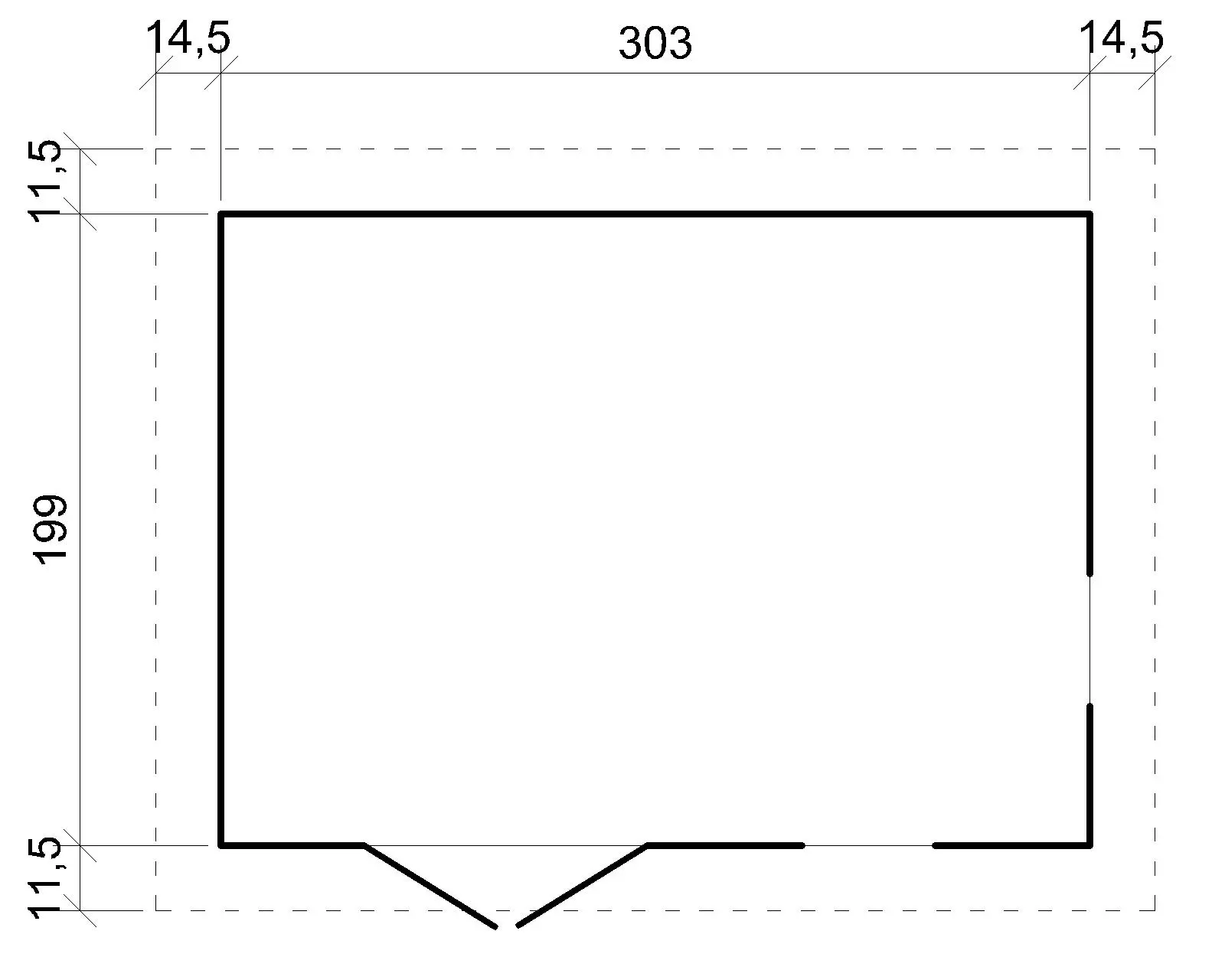 Tuinkantoor M334FB – 303 x 199 cm – 6 m2 - Afbeelding 6