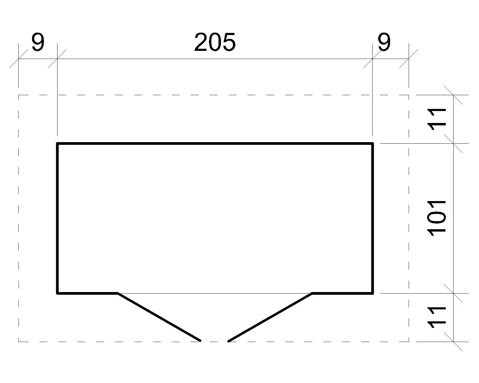 Tuinhuis M348 – 205 x 101 cm – 2 m2 - Afbeelding 5