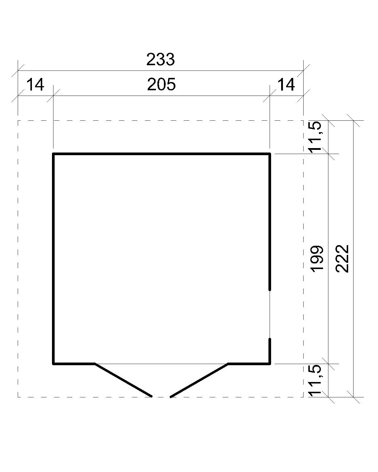 Tuinkantoor M351FB – 205 x 199 cm – 4 m2 - Afbeelding 6