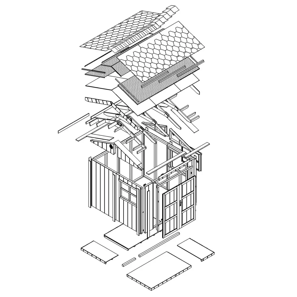LP® SmartSide® panelen tuinhuis M913A – 236 x 250 cm – 6 m2 - Afbeelding 7