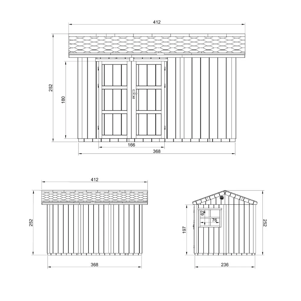 LP® SmartSide® panelen tuinhuis M914A – 236 x 368 cm – 9 m2 - Afbeelding 7