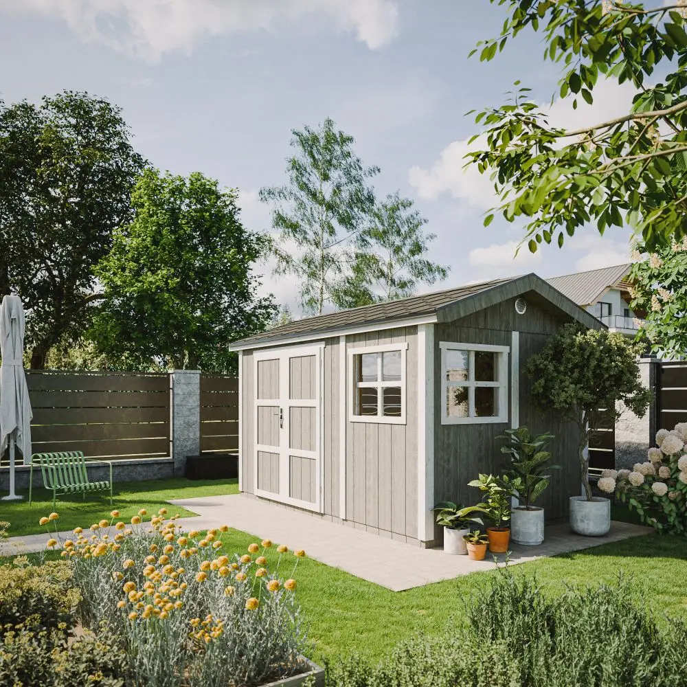 LP® SmartSide® panelen tuinhuis M914A – 236 x 368 cm – 9 m2 - Afbeelding 2