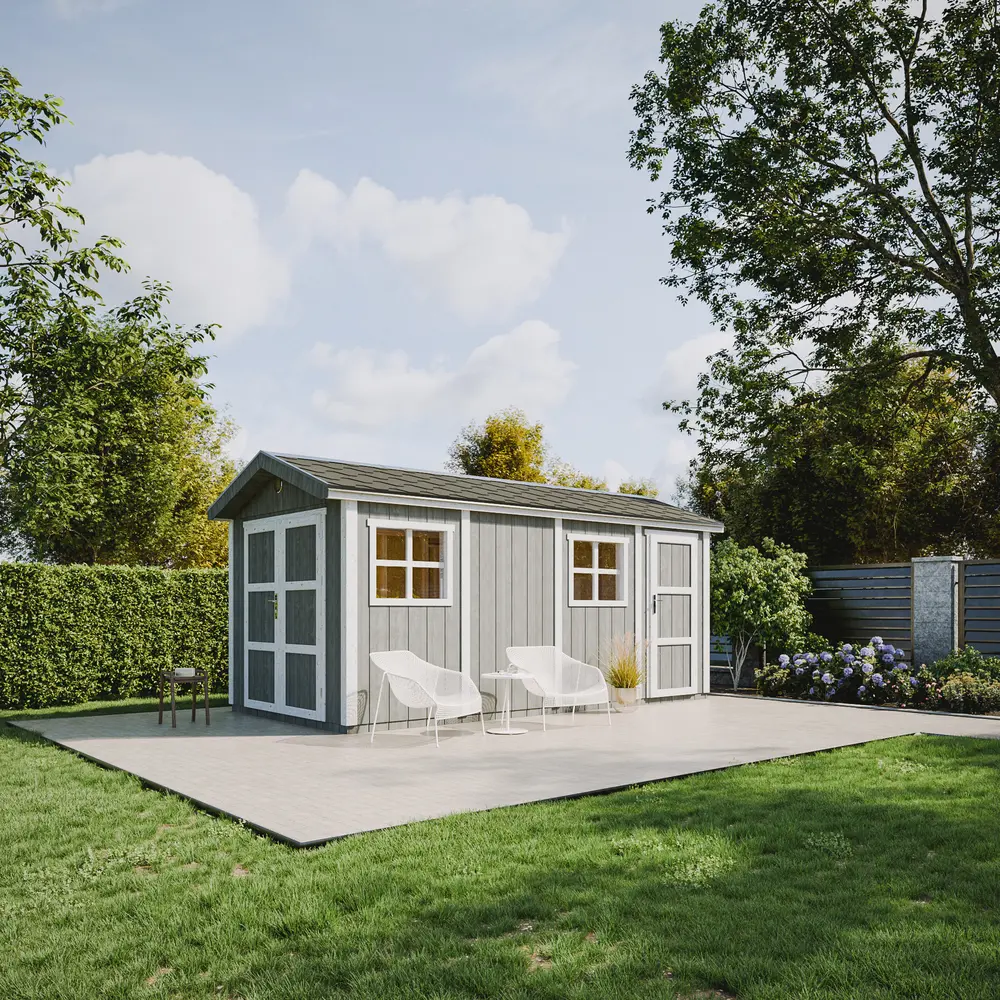 LP® SmartSide® panelen tuinhuis M915C – 236 x 486 cm – 12 m2 - Afbeelding 3