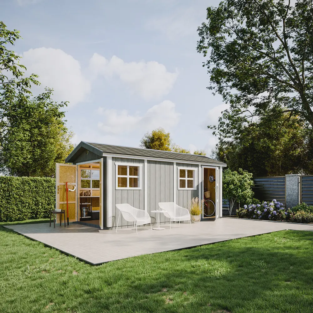 LP® SmartSide® panelen tuinhuis M915C – 236 x 486 cm – 12 m2 - Afbeelding 2