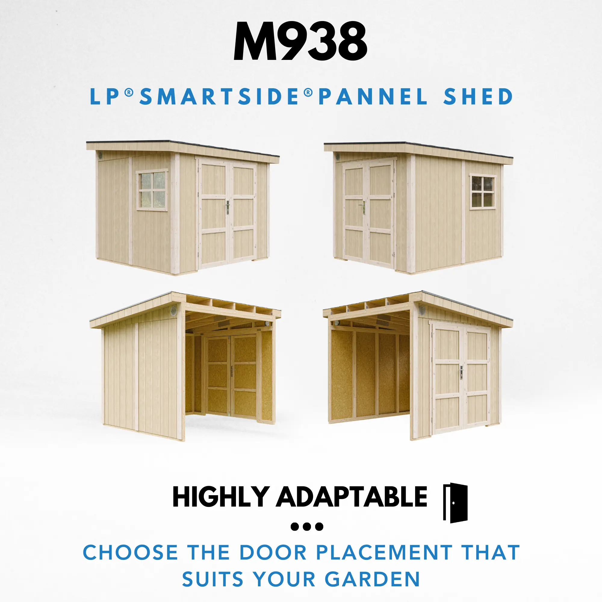 LP® SmartSide® panelen tuinhuis M938B – 236 x 250 cm – 6 m2 - Afbeelding 6