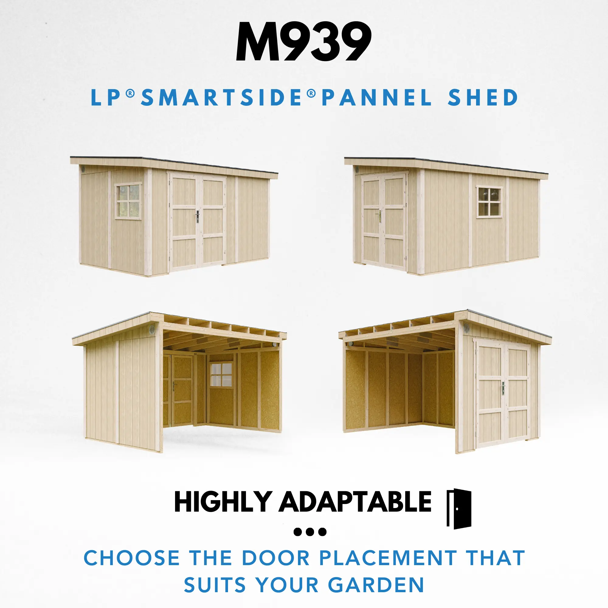 LP® SmartSide® panelen tuinhuis M939B – 236 x 368 cm – 9 m2 - Afbeelding 10