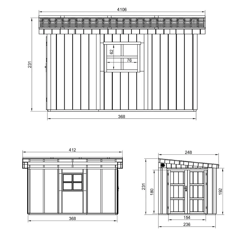 LP® SmartSide® panelen tuinhuis M939B – 236 x 368 cm – 9 m2 - Afbeelding 9
