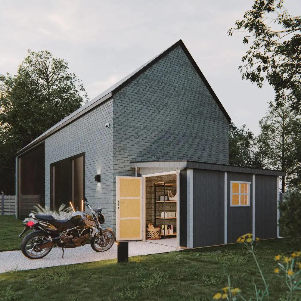 LP® SmartSide® panelen tuinhuis M939B – 236 x 368 cm – 9 m2 - Afbeelding 3