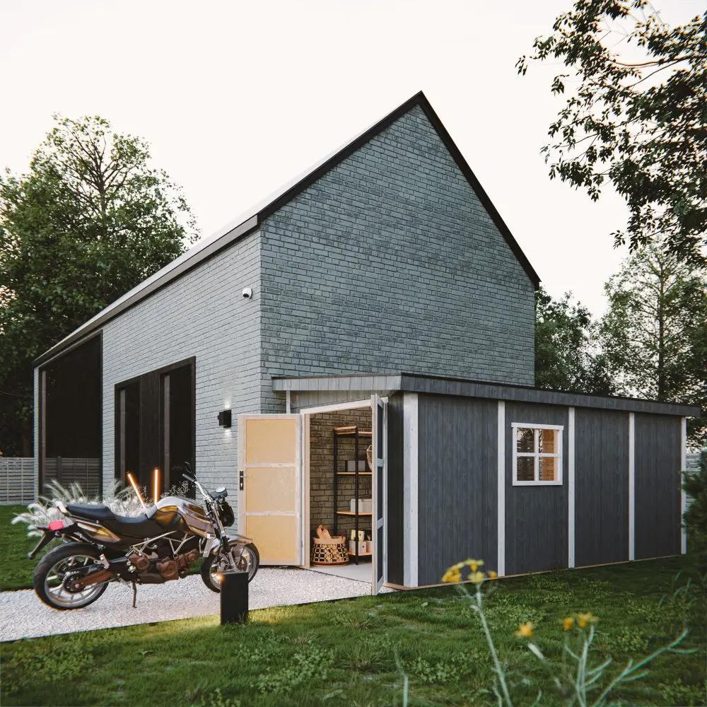 LP® SmartSide® panelen tuinhuis M940B – 236 x 486 cm – 12 m2 - Afbeelding 2