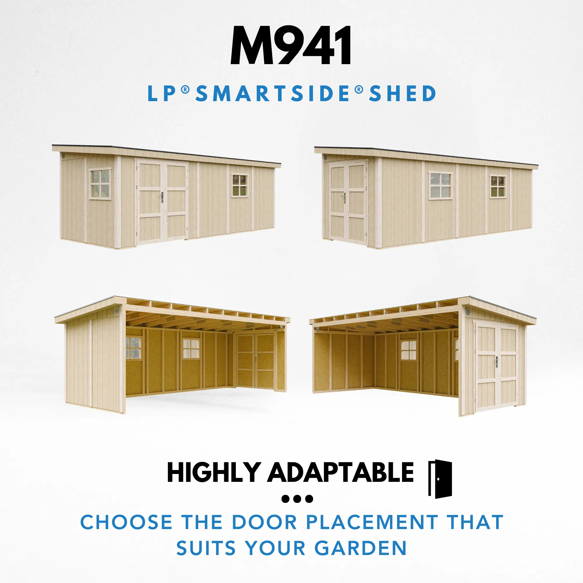 LP® SmartSide® panelen tuinhuis M941B – 236 x 604 cm – 14 m2 - Afbeelding 11