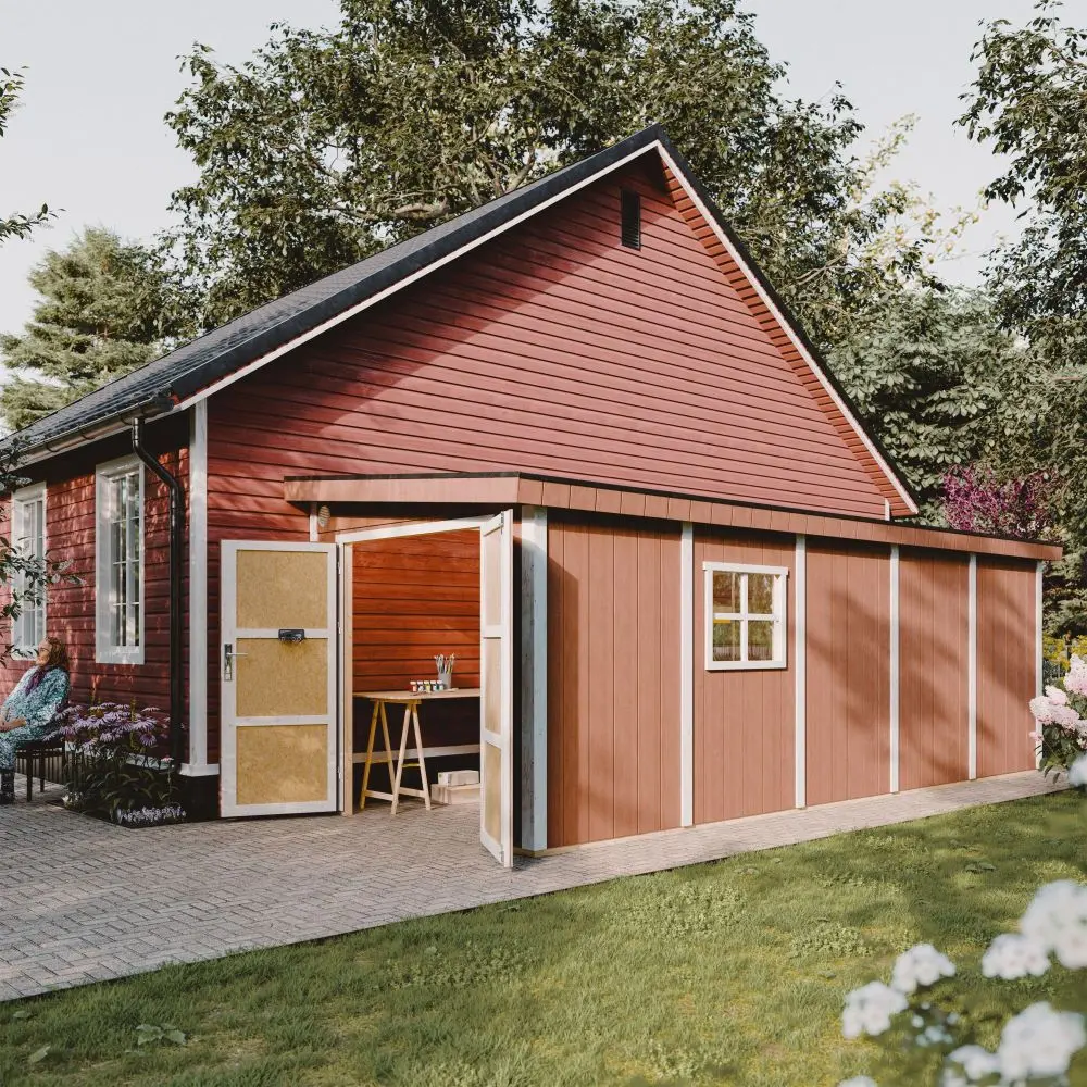 LP® SmartSide® panelen tuinhuis M941B – 236 x 604 cm – 14 m2 - Afbeelding 3