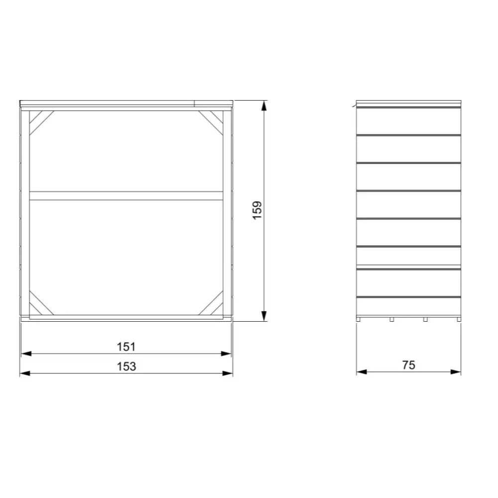LP® SmartSide® panelen houtopslag of houthok M980 – 153 x 75 cm – 2 m3 - Afbeelding 5