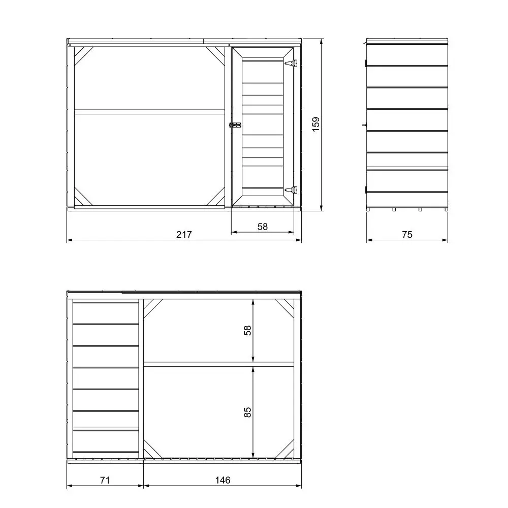 LP® SmartSide® panelen houtopslag of houthok M981 – 217 x 75 cm – 3 m3 - Afbeelding 6